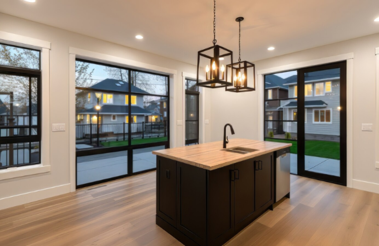 open concept kitchen living room